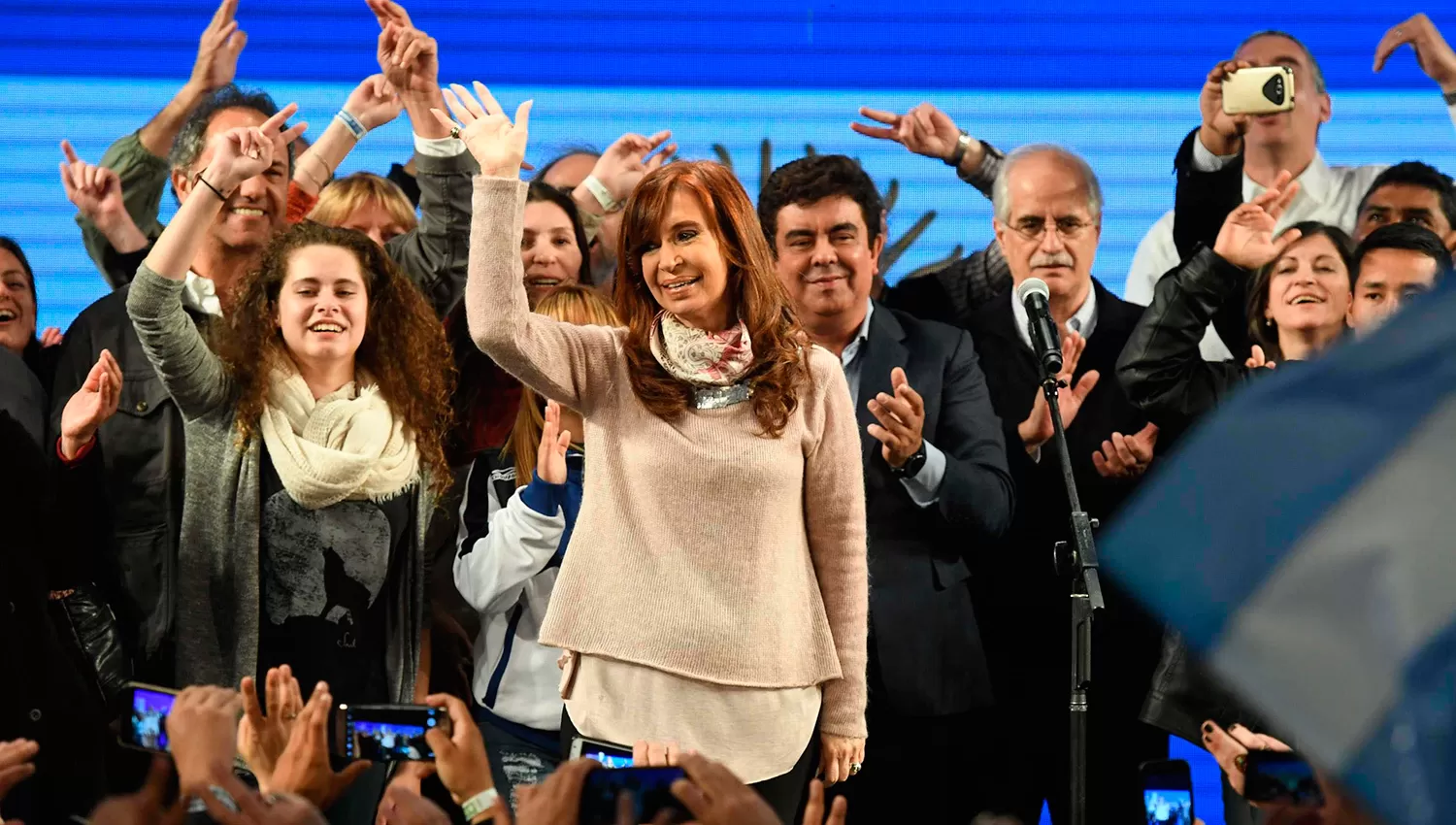 CRISTINA FERNÁNDEZ. La ex presidenta, durante el acto. TÉLAM