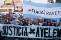 Basta de transfemicidios, fue uno de los pedidos durante la marcha por Ayelén Gómez
