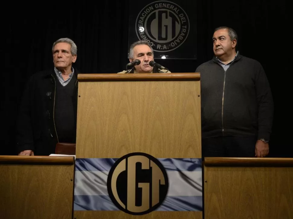 ANUNCIO. La cúpula de la CGT confirmó la marcha del martes dyn