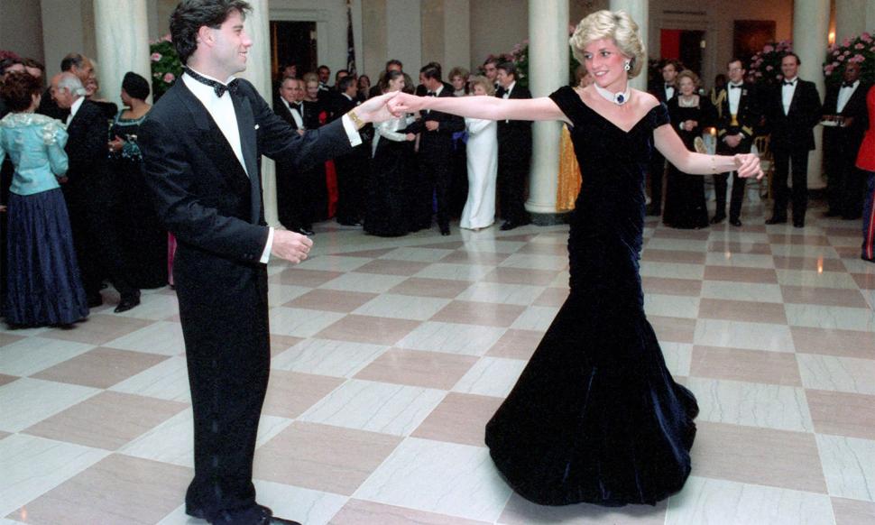 La princesa Diana en la cena de la Casa Blanca en 1985