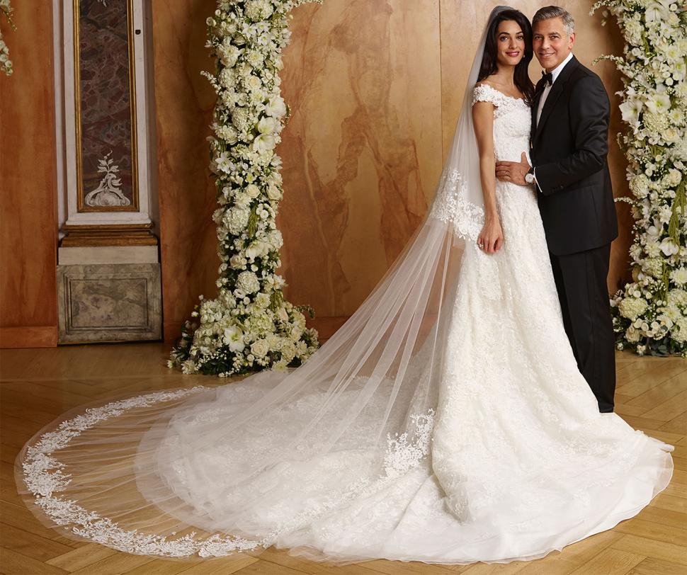 Amal Cloonney en su casamiento