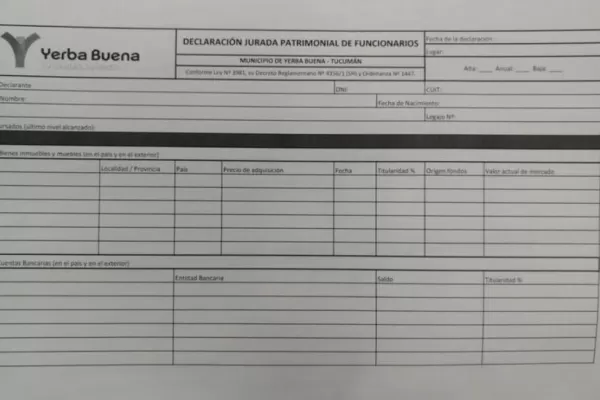 Campero hace pública su declaración de bienes
