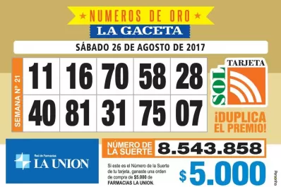 Los Números de Oro de LA GACETA
