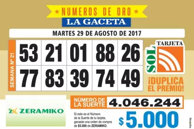Los Números de Oro de LA GACETA