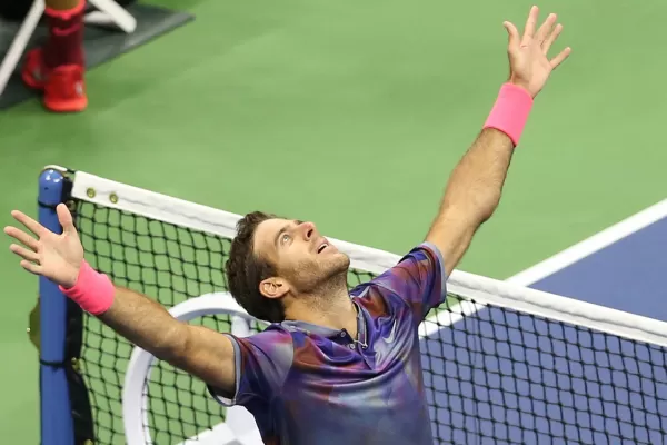 Del Potro: le pegué lo más fuerte que pude, era la única forma de ganarle a Federer