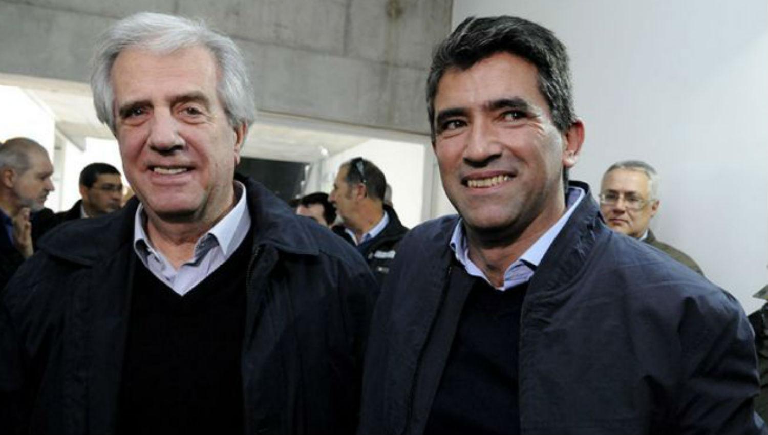 Raúl Sendic junto a Tabaré Vázquez. Foto: Archivo