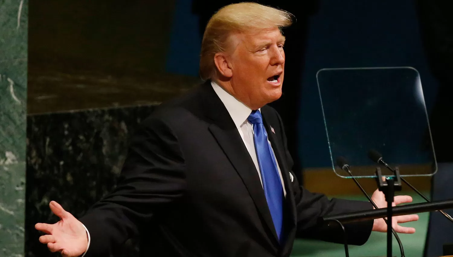 EN LA ONU. Donald Trump, durante su primer discurso en el organismo. REUTERS