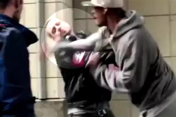 Video: hicieron una convocatoria en las redes y noquearon a un fanático nazi