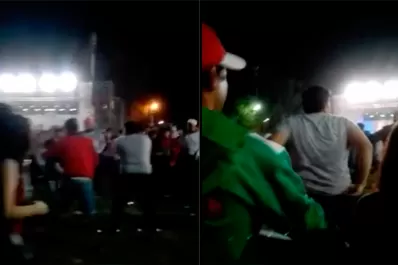 Video: escándalo y piñas antes del recital de Damas Gratis en Tucumán