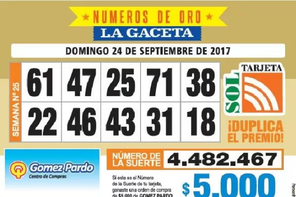 Los Números de Oro de LA GACETA
