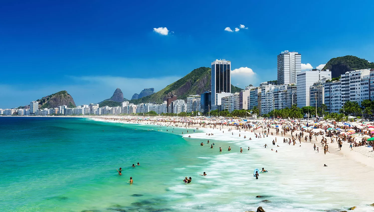 Playa de copacabana en Río de Janeiro. www.viajejet.com