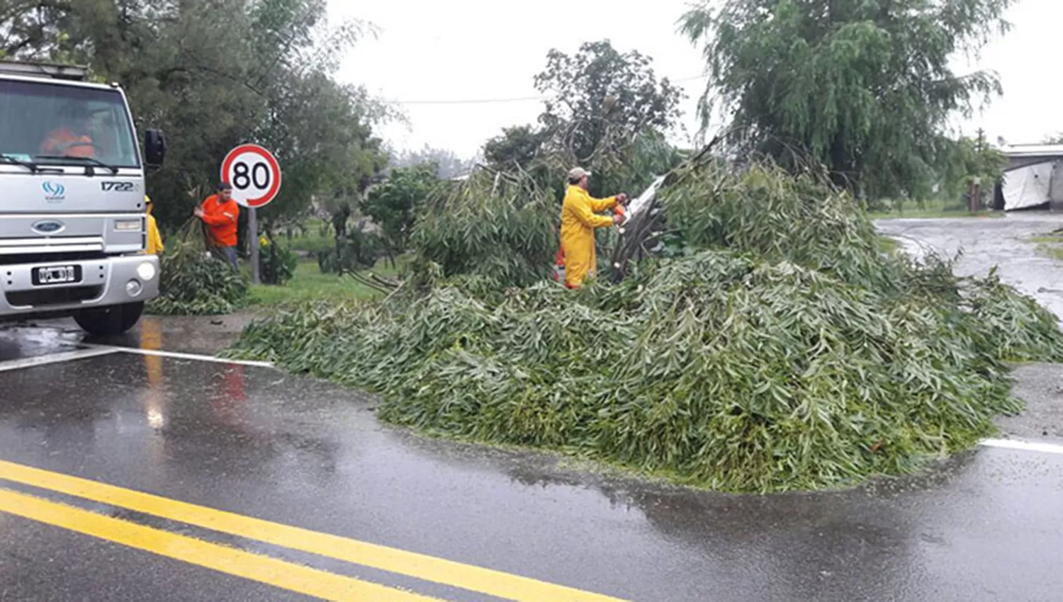 Caída de un árbol tras una tormenta. IMAGEN TOMADA DE COMUNICACIONTUCUMAN.GOB.AR. 