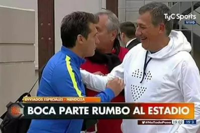 Mirá la curiosa foto de Sagra con Guillermo Barros Schelotto