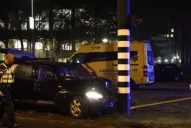 Así quedó el auto en el que viajaba el Kun Agüero