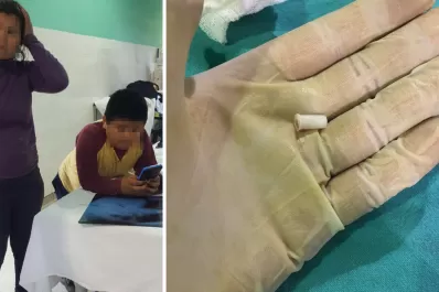 Video: un nene tucumano se tragó el silbato de un juguete y su voz se hizo viral