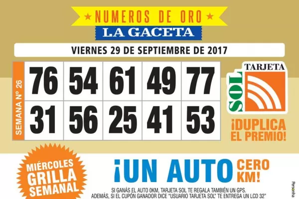 Los Números de Oro de LA GACETA