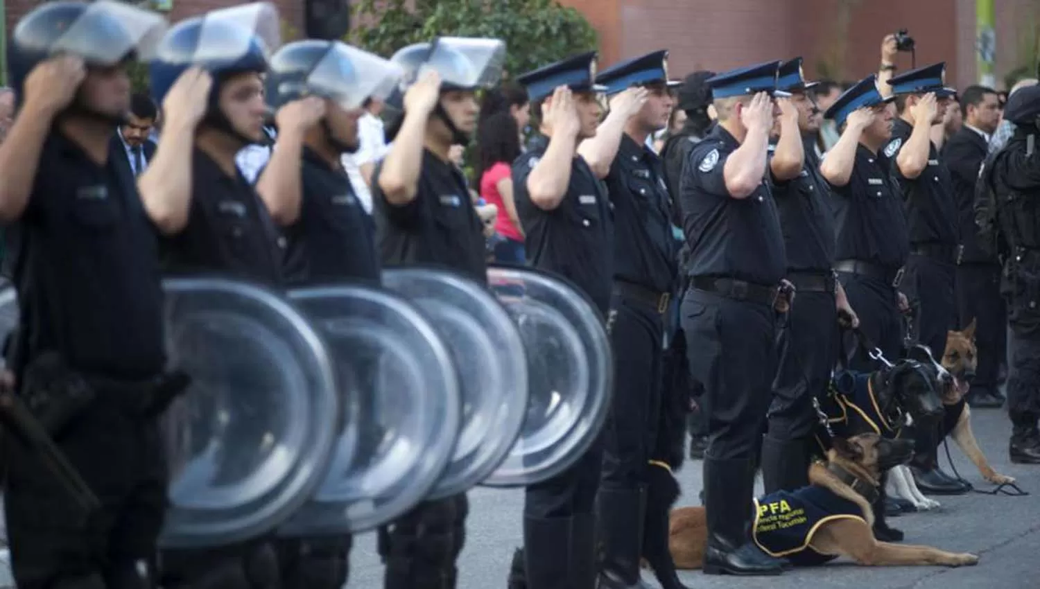 Efectivos de la Policía Federal, en un acto oficial. FOTO DE ARCHIVO. 
