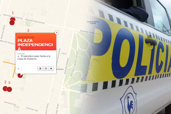 Mapa interactivo: así fue el recorrido del prófugo a bordo del móvil policial
