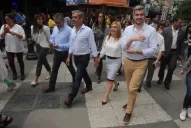 Peña lució un impecable look Cambiemos en su visita a Tucumán