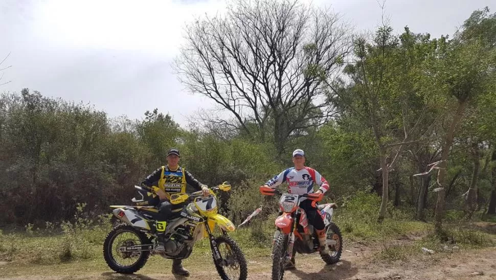CONOCIENDO. Arco y Giampietri, antes del primer reconocimiento del circuito. Ambos se sintieron cómodos en el testeo. foto de Gaston Sotomayor
