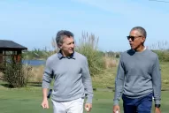 Ajeno a la campaña, Macri jugó al golf con Obama