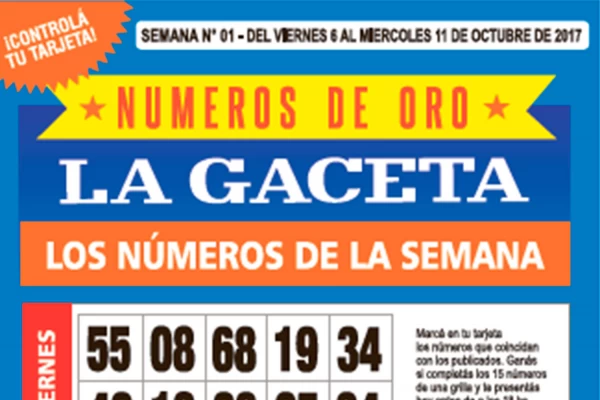 La grilla completa de los Números de Oro