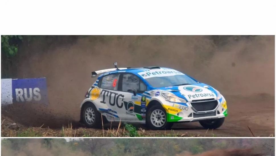 PROTAGONISTAS. “Gero” Padilla lidera el certamen con un Peugeot (arriba); “Tomy” García Hamilton está 4°, con un VW. FOTOS DE MARCELINO MERCADO 