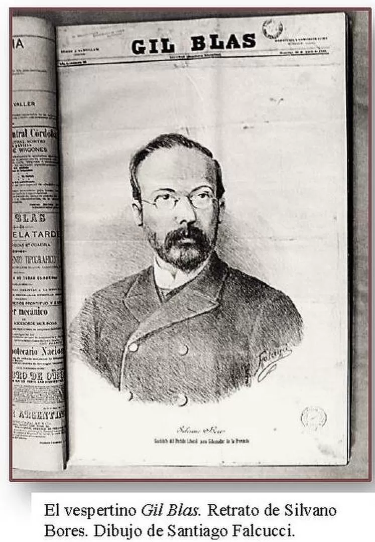 “GIL BLAS”. Un periódico tucumano de 1890, con el retrato de Silvano Bores en la portada. 