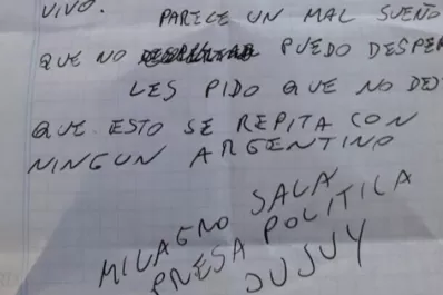 La carta de Milagro Sala tras volver al penal: parece un sueño del que no puedo despertar