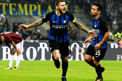 Icardi fue figura: marcó un triplete en el clásico Inter-Milan