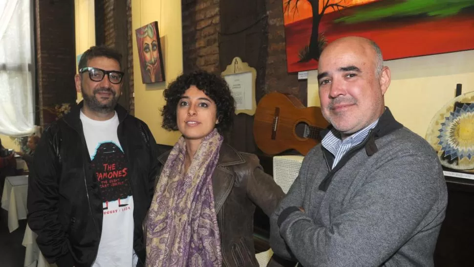 RESPONSABLES. Gustavo Escalante, Marilha Naccari y Juan Carlos Veiga integran el jurado del Tucumán Cine. LA GACETA / FOTO DE ANTONIO FERRONI.-