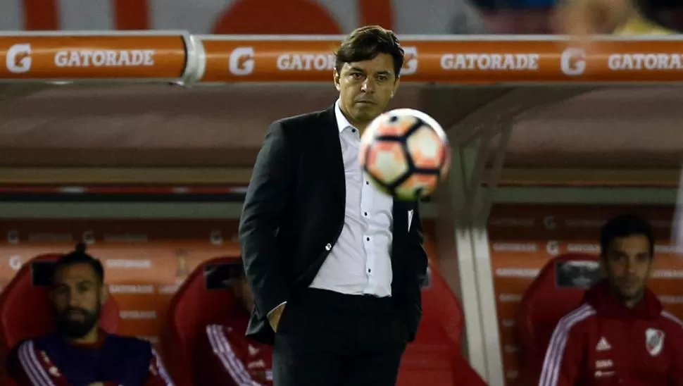 CON LA MIRA EN EL “GRANATE”. Marcelo Gallardo pronosticó una serie dura contra Lanús, por la semifinal de la Libertadores. REUTERS