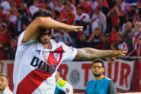 Polémica: el goleador de River y un festejo ¿relacionado con la droga?