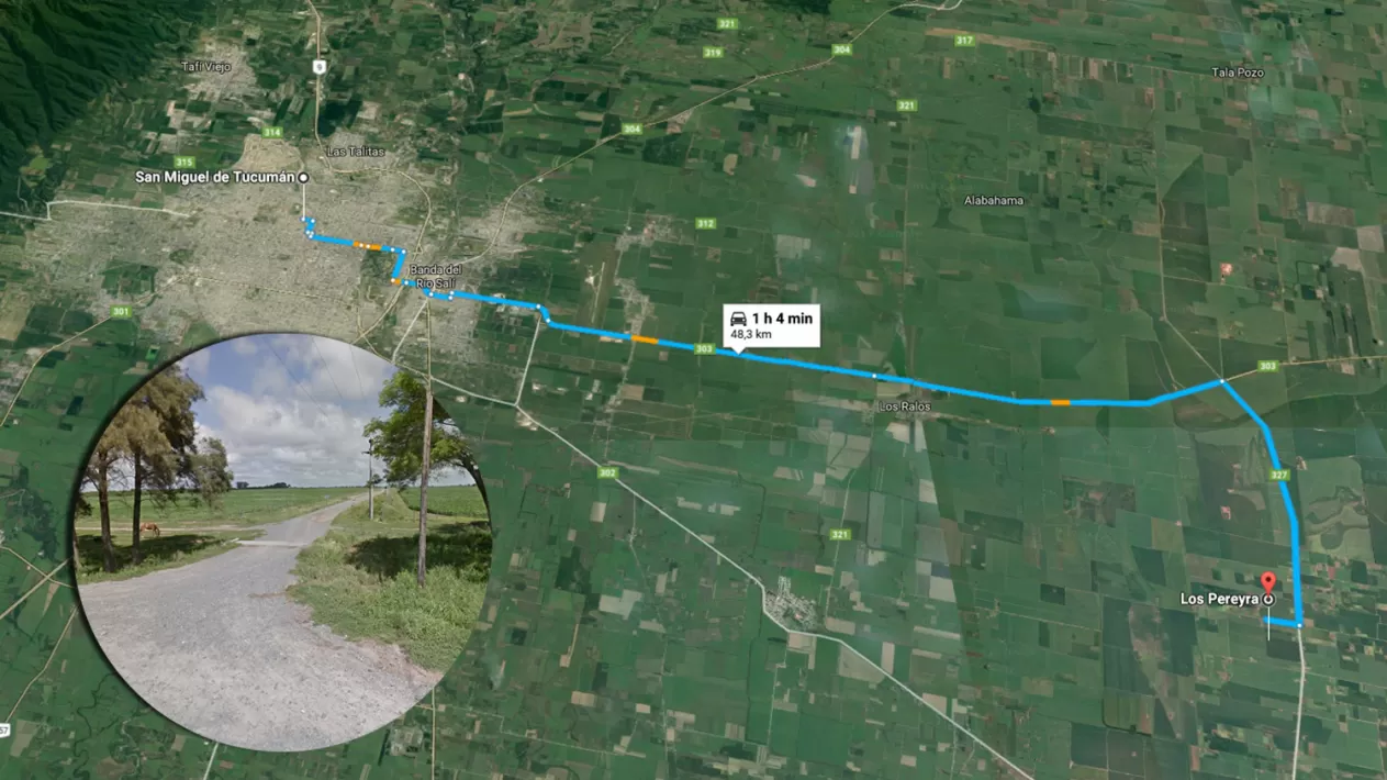 PARAJE RURAL. La vivienda de la víctima está ubicada en un predio y las viviendas vecinas son de sus hermanos. IMAGEN TOMADA DE MAPS.GOOGLE.COM