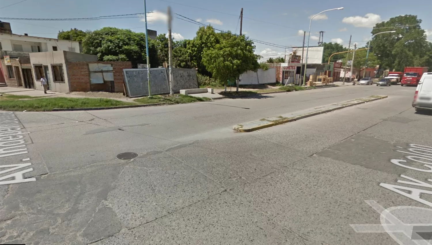 La esquina de Colón e Independencia, donde se produjo el ataque al policía. FOTO TOMADA DE GOOGLE MAPS