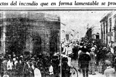 Incendio en el centro de Tucumán en 1932