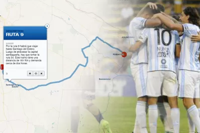 Por seguridad, la Policía estableció un único camino para que los hinchas de Atlético lleguen a Formosa