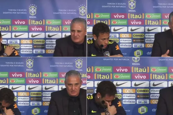 Tite respaldó a Neymar y el crack se fue llorando de una conferencia de prensa