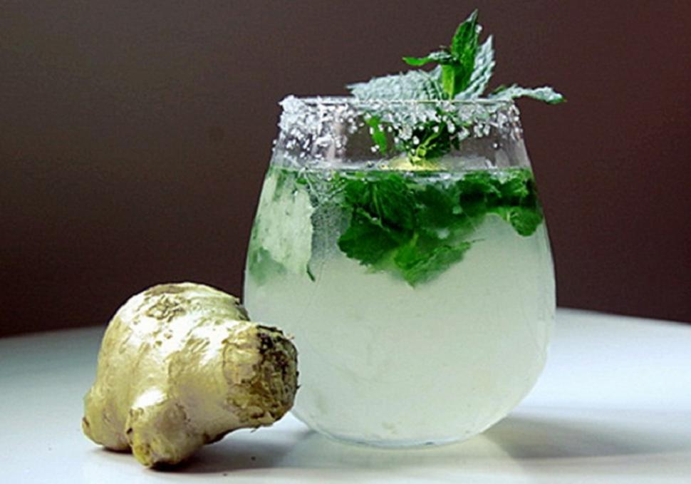 Limón, menta y jengibre