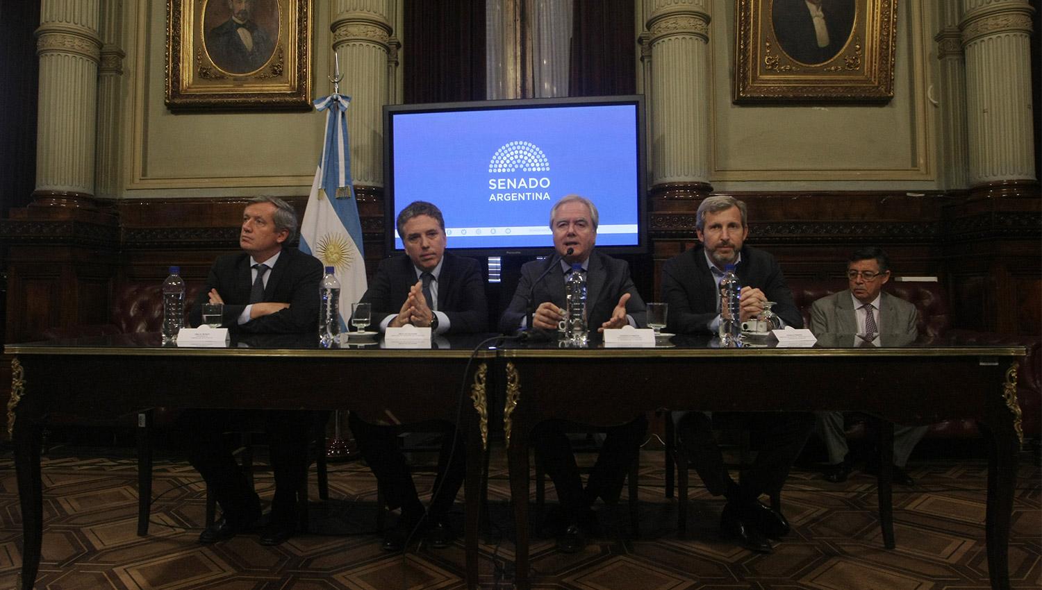 EN EL SENADO. Frigerio y Dujovne defenderán el proyecto de reformas junto a los gobernadores. 