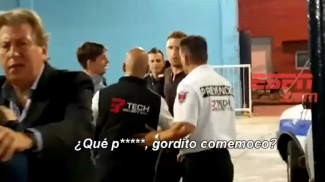 ENFURECIDO. Pillud insultó a los fanáticos que lo fueron a buscar. (CAPTURA)