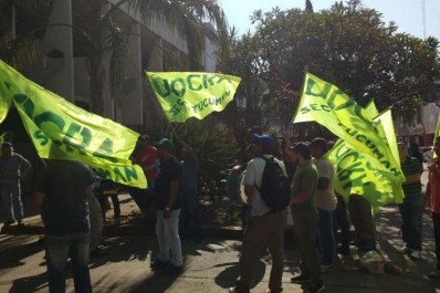 Protesta en pleno centro: por una manifestación de Uocra no se puede circular por 24 de Septiembre y Maipú