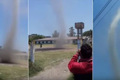 Video: un enorme torbellino sorprendió a vecinos del sur de San Miguel de Tucumán