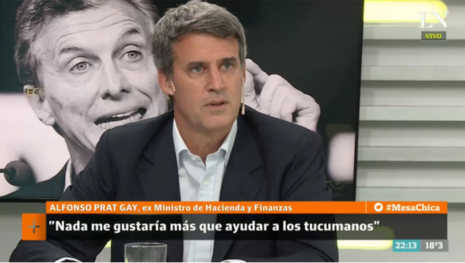 Alfonso Prat Gay, durante una entrevista que se le realizó en el programa Mesa Chica, que produce La Nación. CAPTURA DE VIDEO