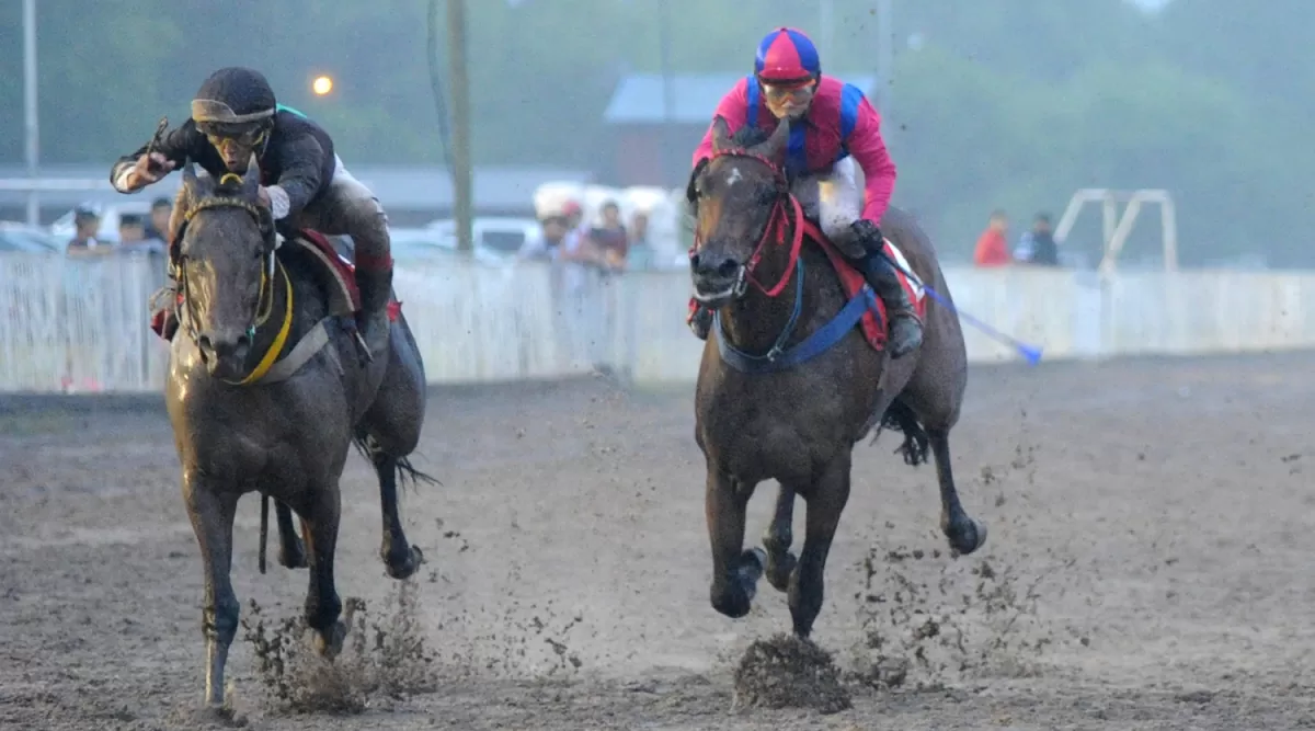 FUE PURA POTENCIA EN EL FINAL. Aragonito (izquierda) contó con la excelente conducción de Roberto Robledo en el clásico. LA GACETA/ANTONIO FERRONI