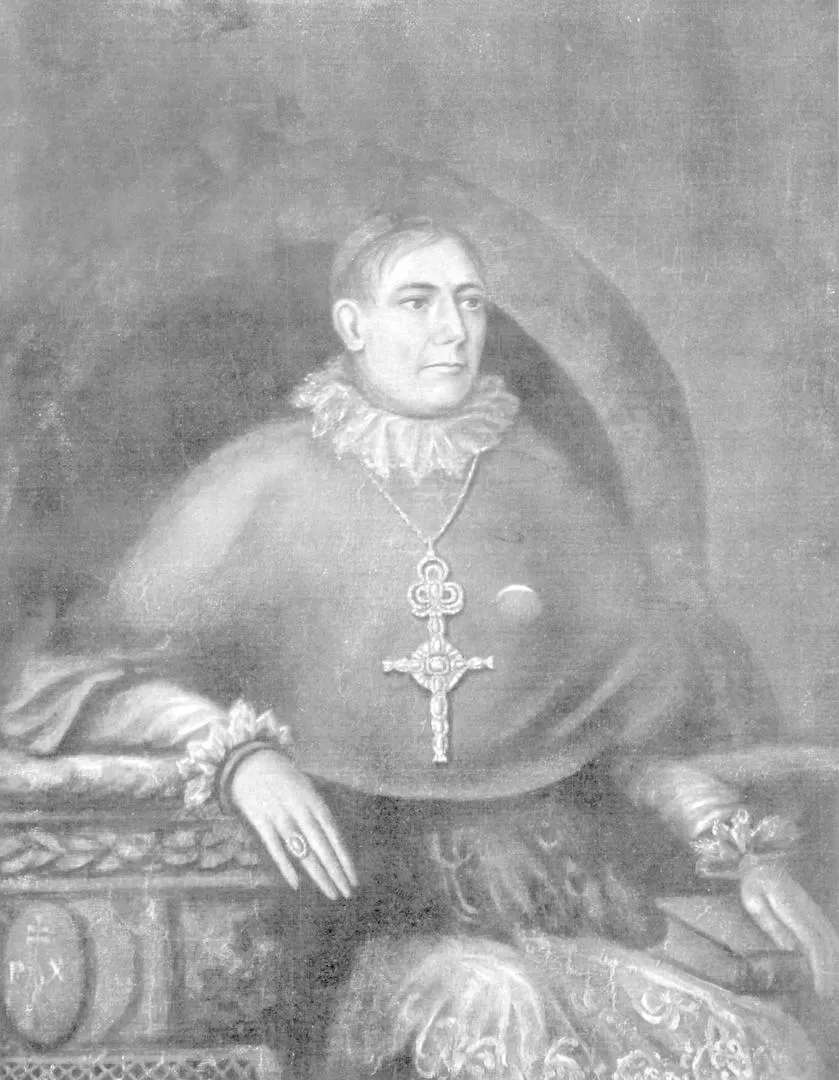 JOSÉ AGUSTÍN MOLINA. El célebre obispo, hermano y corresponsal de Manuel Felipe, en un óleo de Ignacio Baz. 