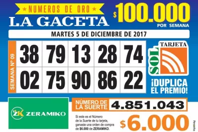 Los Números de Oro de LA GACETA