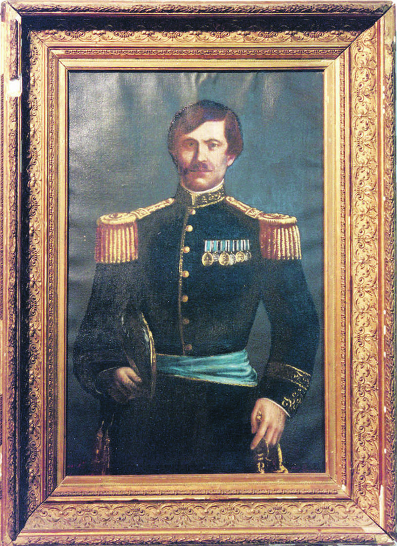 CRISÓSTOMO ÁLVAREZ. El bravo guerrero tucumano con uniforme de coronel y condecoraciones, en un óleo de Ignacio Baz. 
