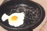 Aprovechó el intenso calor santiagueño para freír un huevo en Villa Atamisqui