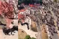 Una marea violenta, un joven chocado por una moto de la Policía y la reacción de Gendarmería: los videos más impactantes